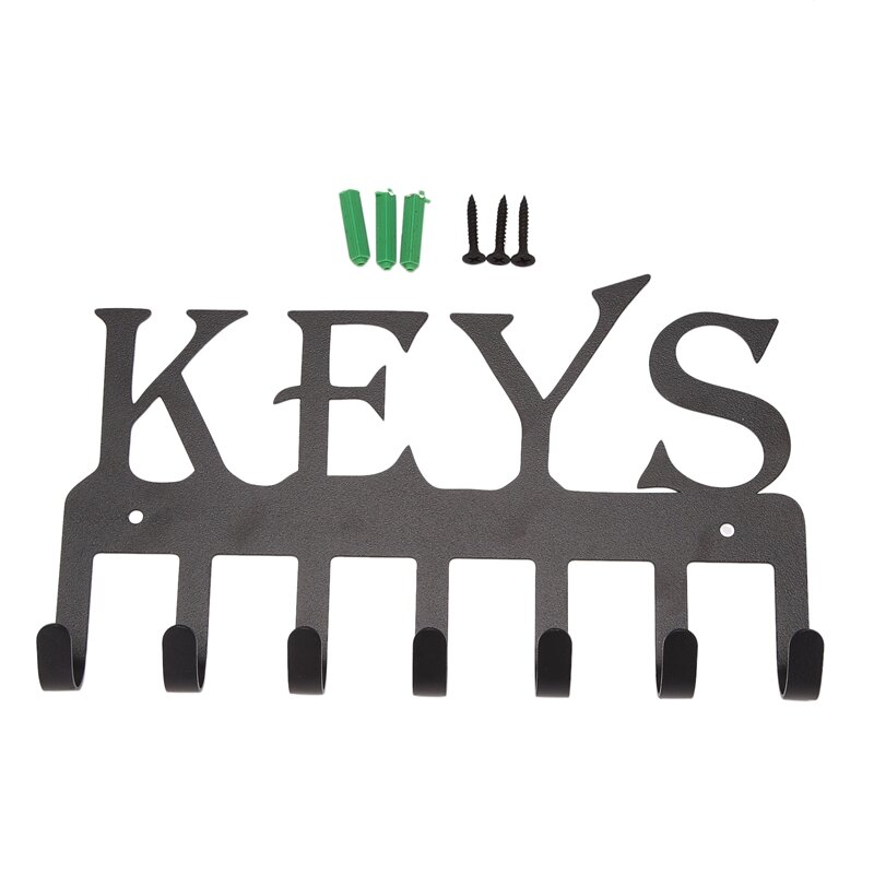 Soporte para llaves montado en la pared, gancho para llaves, decoración del hogar, rústico, Occidental, de hierro fundido, organizador de llaves decorativo
