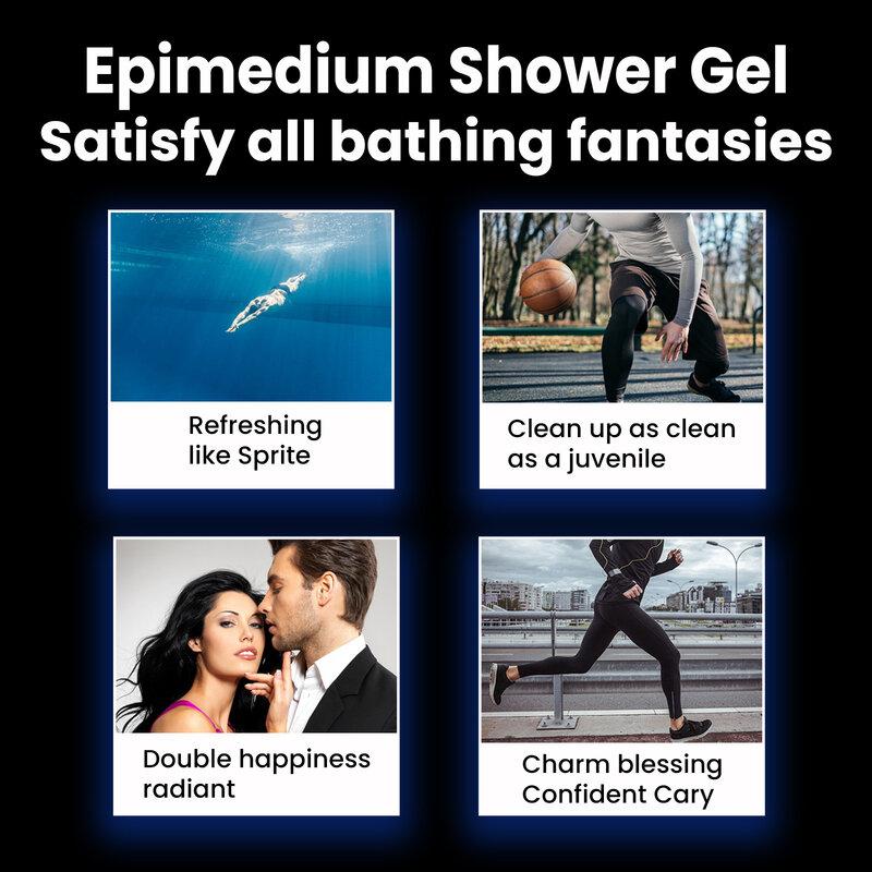30Ml Epimedium โสมเจลอาบน้ำทำความสะอาด Moisturizing Body ชุดว่ายน้ำอาบน้ำ Deep Wash Care