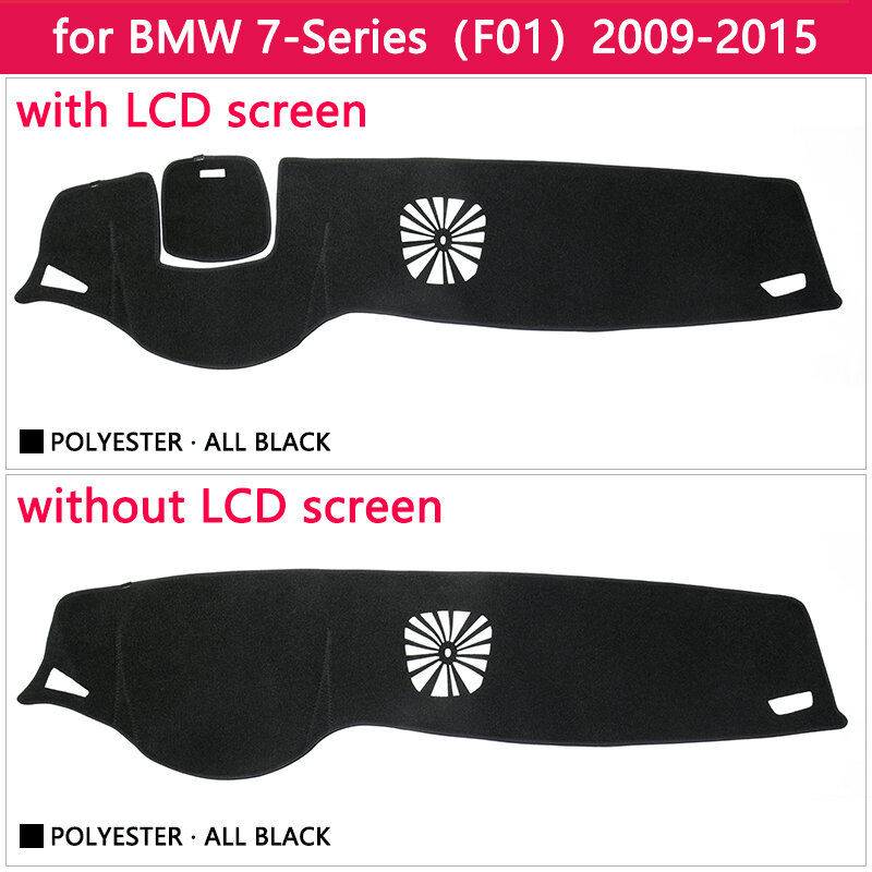 ل BMW 7 سلسلة F01 2009 2010 2011 2012 2013 2014 2015 مكافحة زلة حصيرة لوحة غطاء Dashmat اكسسوارات 730i 740i 750i 730d