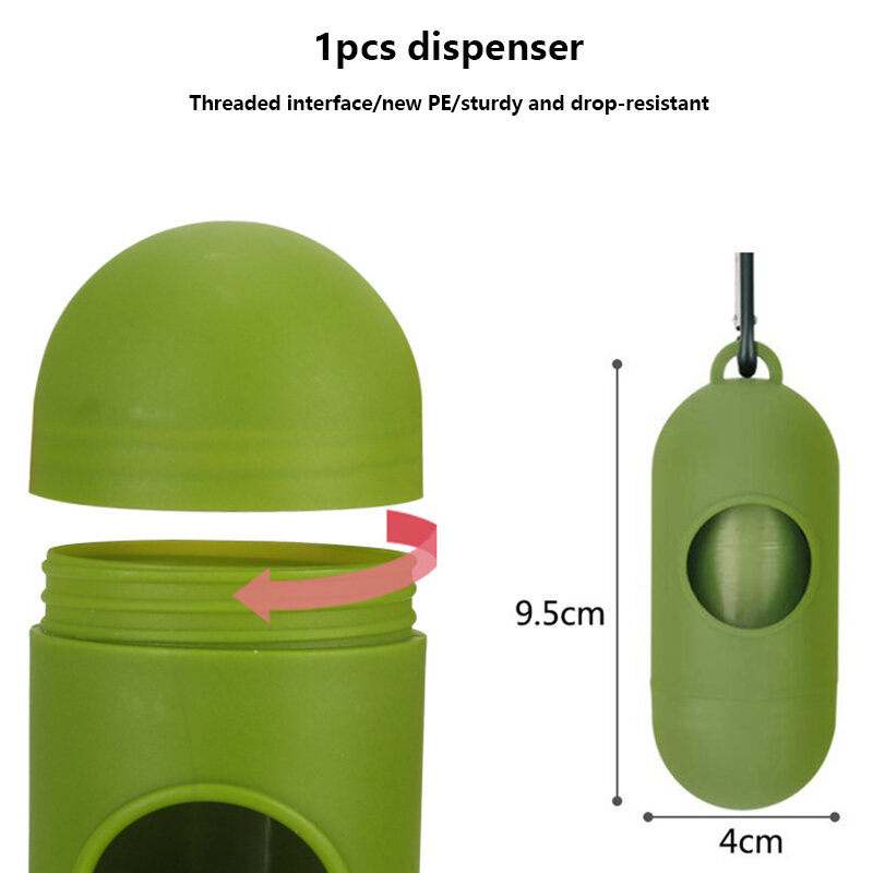 Descartável Pet Poop Bag com cinto Clipe e Osso, Saco De Lixo Do Cão, Massa Poop Bag Dispenser, biodegradável, Eco Friendly, Epi