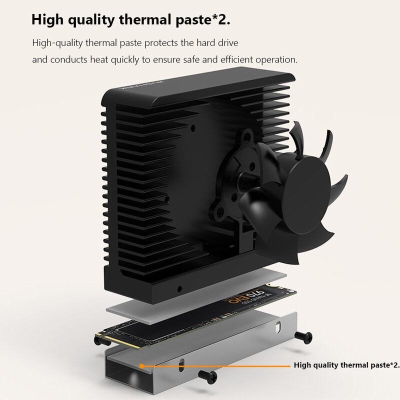 5V 3PIN ARGB CNC ฮีทซิงค์ Cooler พัดลมระบายความร้อนสำหรับ M.2 2280 SSD หม้อน้ำอะลูมินัมอัลลอย Active Solid State disk Cooler
