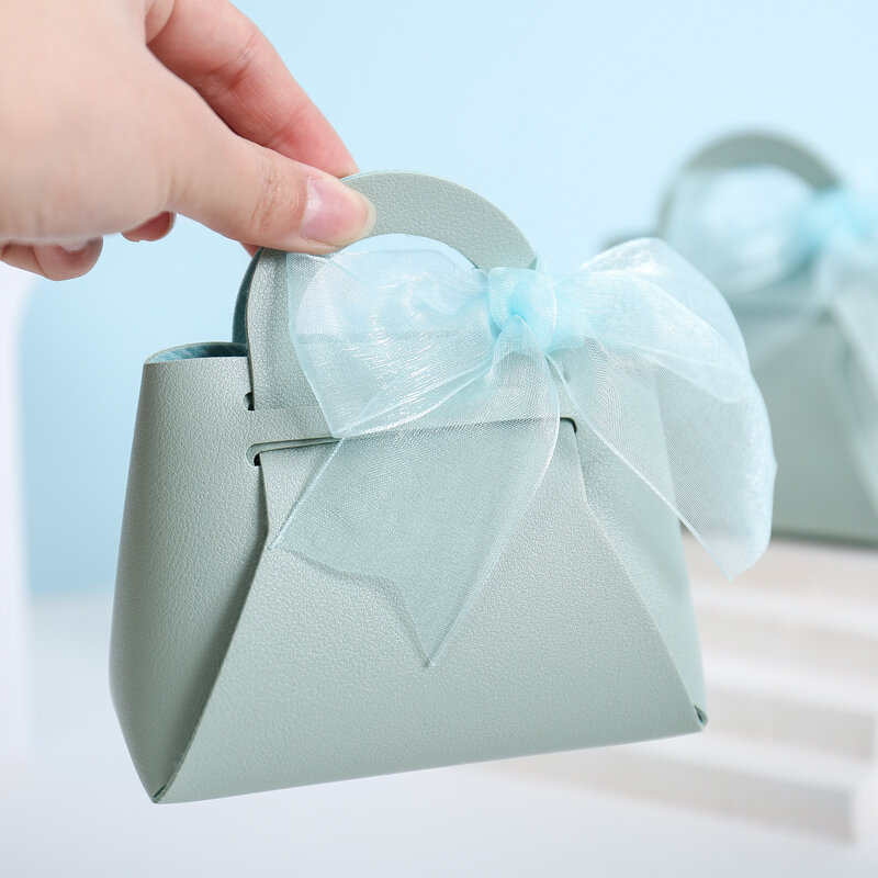 LPZHI-caja de boda de cuero con cinta, regalo de fiesta de cumpleaños y Día de San Valentín, embalaje de dulces y Chocolate, decoración exquisita, 2 piezas