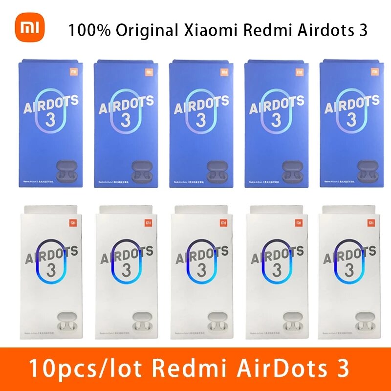 Xiaomi-auriculares inalámbricos Redmi AirDots 3, audífonos TWS con Bluetooth 5,2, intrauditivos estéreo de graves