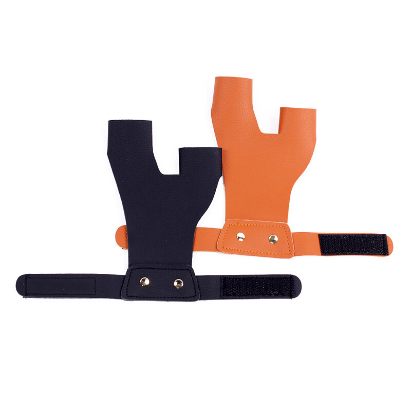 Guanteletes de arco y flecha de cuero Delgado, guantes de arco recurvo tradicional, equipo de protección para deportes de tiro