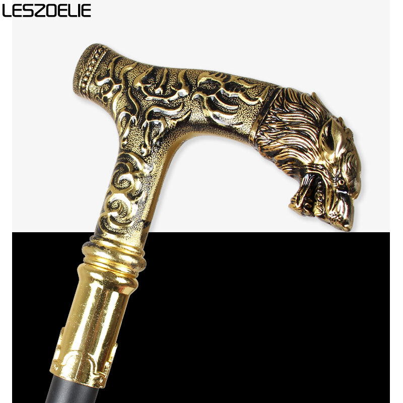 男性と女性のための装飾的な杖,ライオンの頭,ヴィンテージの杖,エレガントでファッショナブルなパーティーアクセサリー