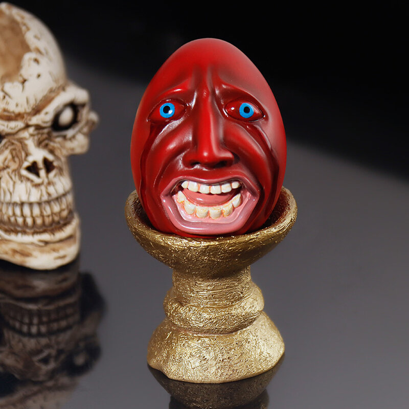 Berserk behelit-ゴールドカラーのレジンの卵,コスチュームアクセサリー,コスプレ用,ゴールドメッキの変装,頭蓋骨の装飾