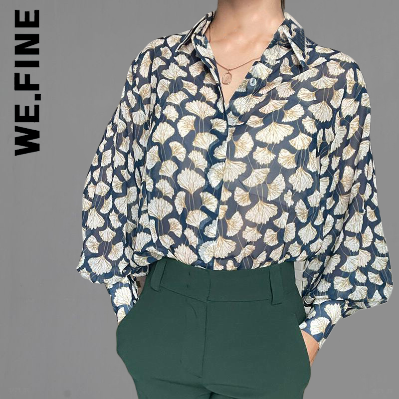 Женская рубашка в Корейском стиле We.Fine, элегантный офисный Топ для женщин, новые женские топы, винтажный Топ, женские мягкие свободные топы