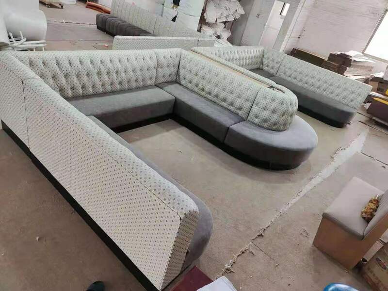 Venda quente barato cinza moderno casa secional canto tecido móveis sala de estar sofá reclinável moderno sofá secional