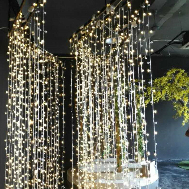 3x 1/3x 3/2x 2m sopel LED łańcuchy świetlne bajkowe oświetlenie bożonarodzeniowe Garland Outdoor Home na ślub/imprezę/zasłonę/dekoracje ogrodowe