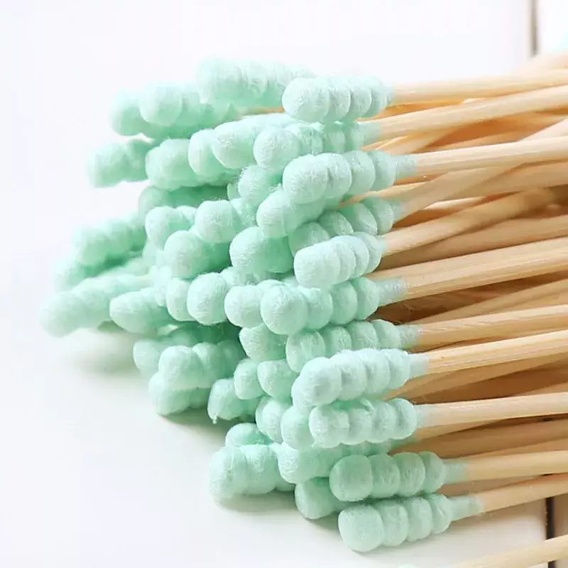 100pcs/bag Double Head Cotton Swabs Women Makeup Disposable Cotton Buds Nose Ears Cleaning Wood Cotton Swabs