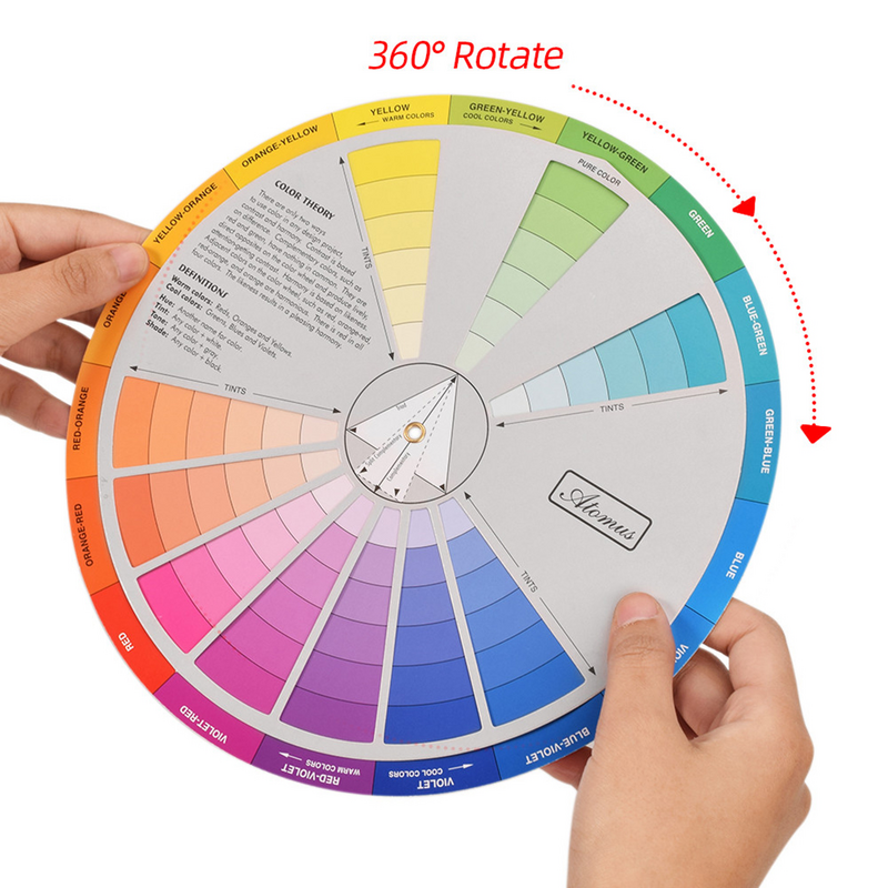 ホイールカラーカラーカラーカラーガイドチャート混合rgbボード拡張アップ作成サークルアートミックスベース顔料ペイントリ