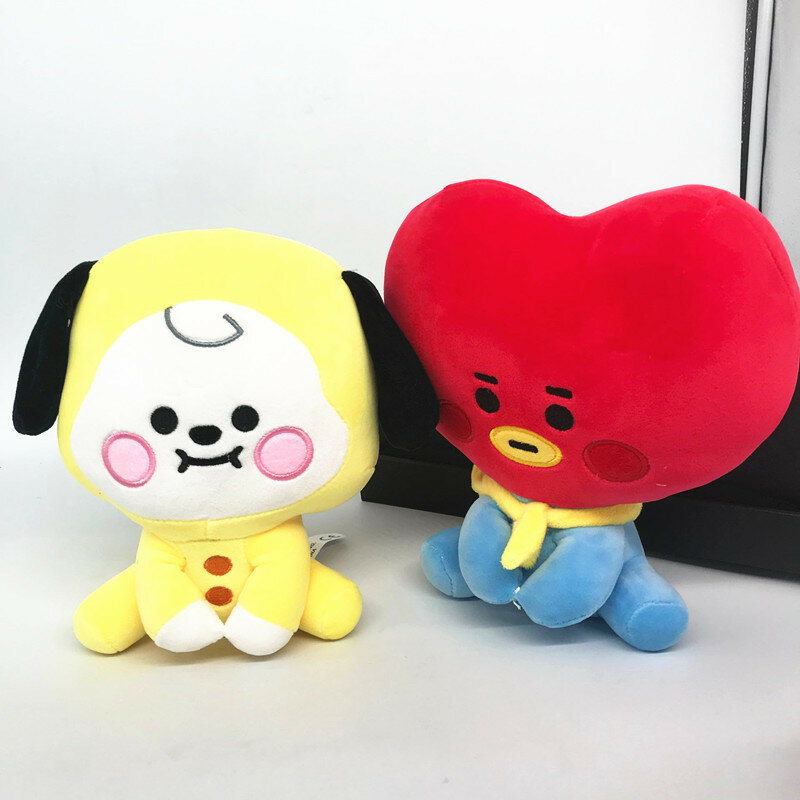 Koreaanse Cartoon Zitten Pop Pop Nachtkastje Decoratie Kawaii Schattige Pop Kussen Verjaardagsfeestje Speelgoed Gift Koekjes Liefde Pony Suga Jin