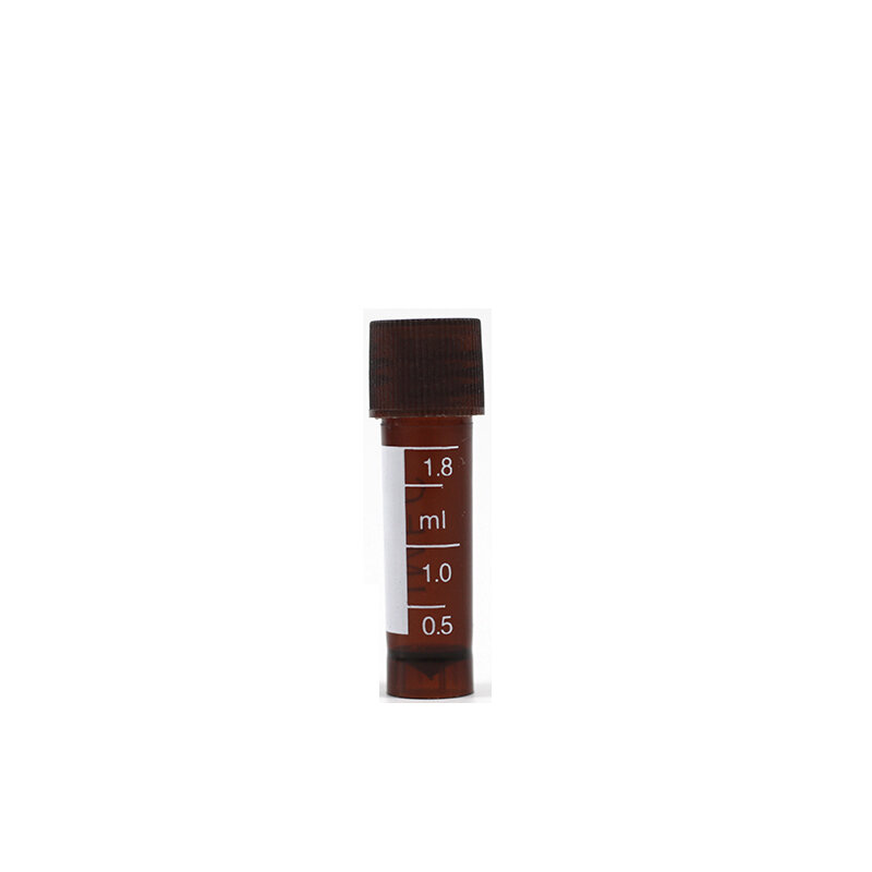 Tube de congélation en plastique brun clair, 1.8ml/2ml, échantillon cryoval, éviter la congélation, avec échelle