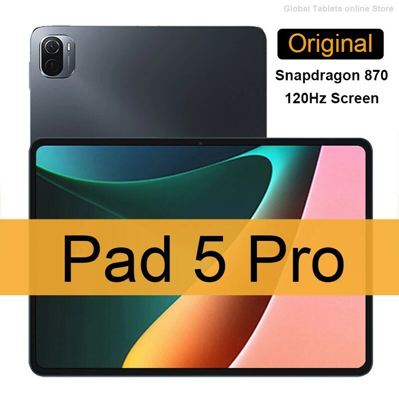 Original World Premier 5G Pad 5 Pro Tablet 11 Inci Snapdragon 870 12GB + 512GB Tablet PC 120Hz 2.5K LCD Display Tablet Android