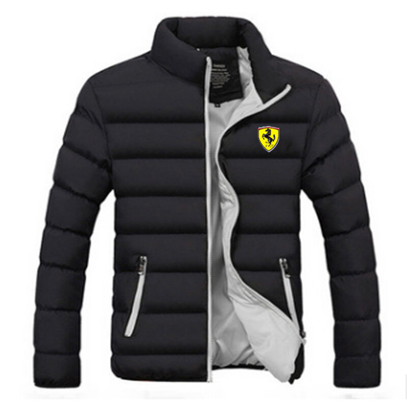 ฤดูใบไม้ร่วงและ WinterMen'sHotSale ใหม่ Ferrari เสื้อลงเสื้อแจ็คเก็ตการพิมพ์แบรนด์ผู้ชายผู้ชายแฟชั่นซิปด้...