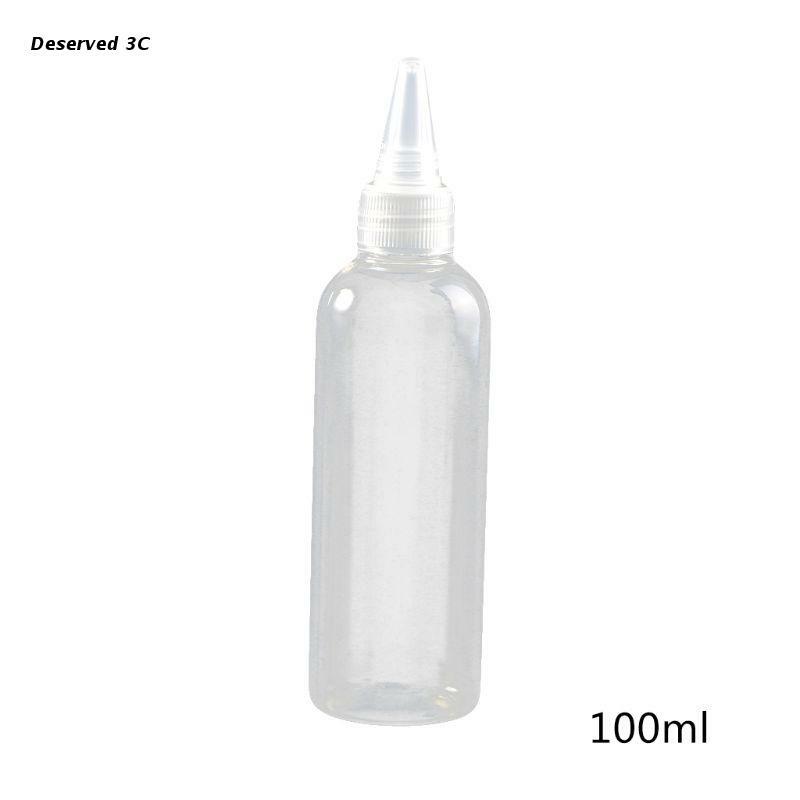 R9CB Transparan 100Ml Botol Bumbu Peras Botol Plastik Dispenser untuk Rumah Restoran Saus Tomat Mustard Saus Cabai
