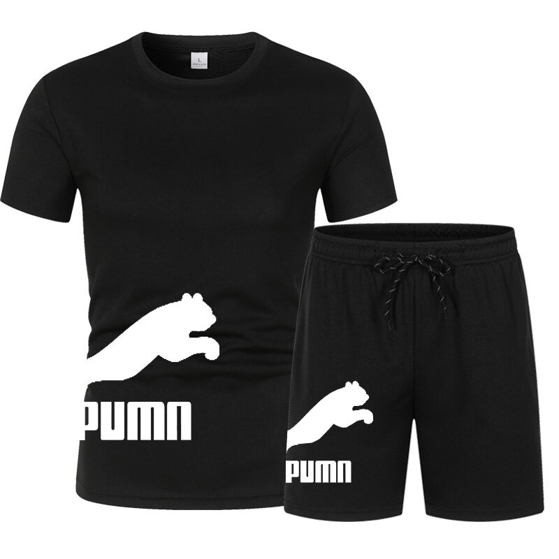 Herren Sport T-Shirt und Shorts Puma Print Casual Fashion atmungsaktive kurz ärmel ige Sommer wärme 2023