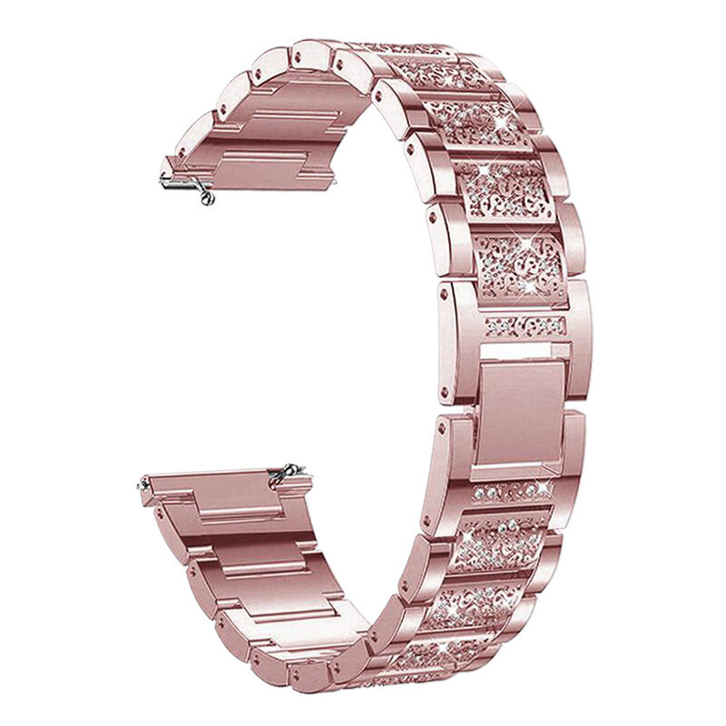 Correa para Samsung Galaxy watch, pulsera de acero inoxidable de diamante, engranaje S3, Huawei GT/2, 20mm, 22mm, 45mm, 41mm/Active 46mm/42mm
