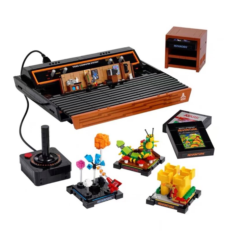 مجموعة ألعاب جديدة من الرموز سلسلة 10306 Atari 2600 نموذج نظام كمبيوتر الفيديو طقم البناء كتل الطوب وحدة التحكم مجموعة ألعاب للأطفال هدية