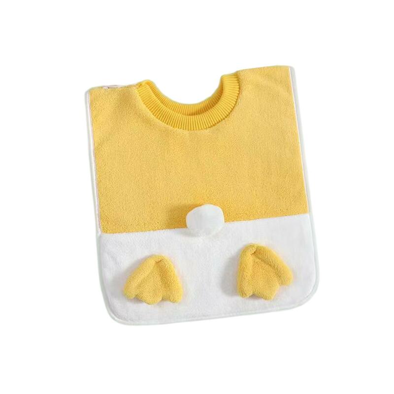 Kid Bib Waterproof for 1-6 Years Kids Multi Purpose Comfortable without Wetting Clothes Coral Fleece Toddler Bib Cute Baby Apron