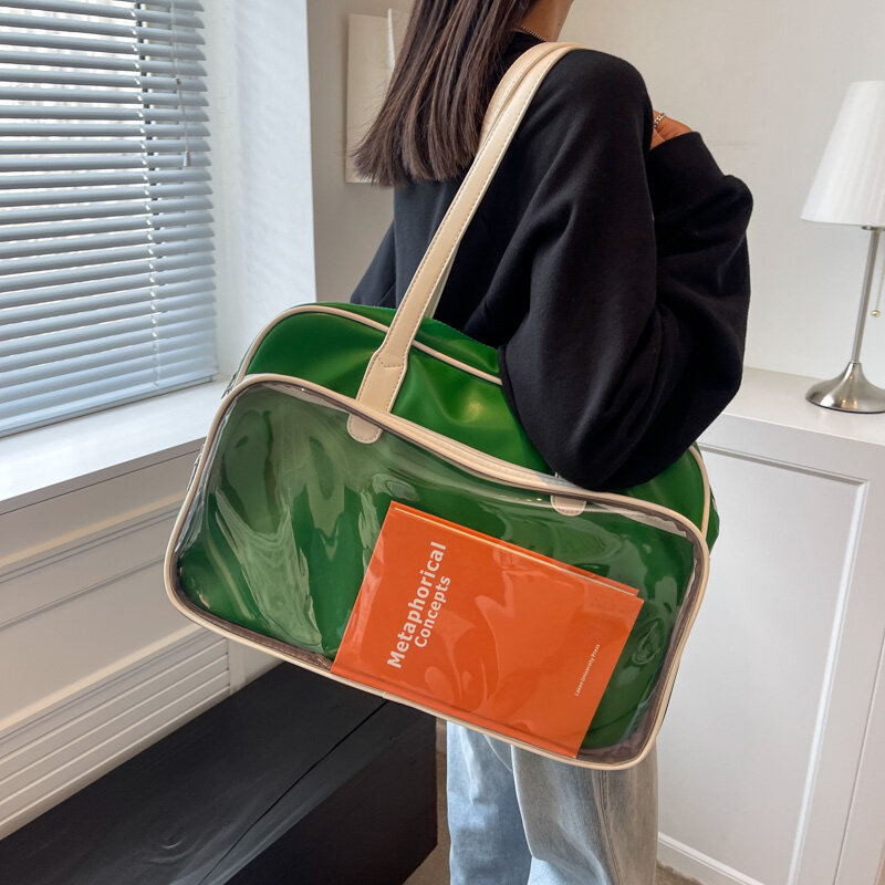 YILIAN Large capacity travelling bag women short haul portable transparent luggage men waterproof lightweight yoga fitness bag