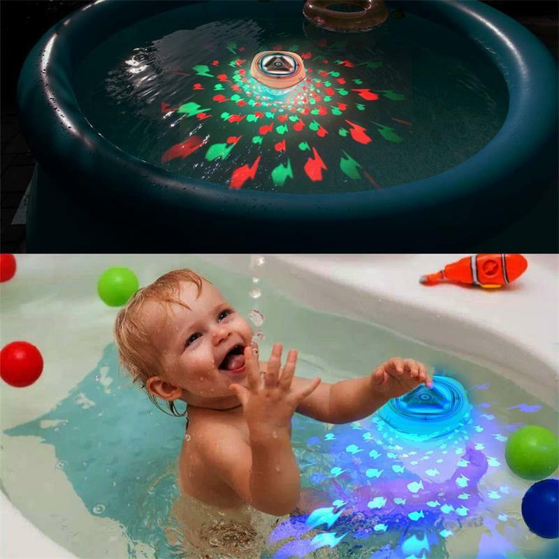 LED Floating Swimming Pool Light Underwater Disco Rose Waterproof RGB Submersible Lamp For Baby Bath Party Outdoor Pond Decor