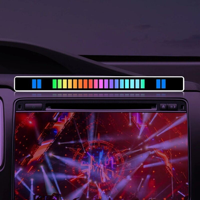 Bande lumineuse LED RGB à commande vocale, lumière synchronisée avec le rythme, lumière d'ambiance musicale rouge, décoration de bureau à Induction
