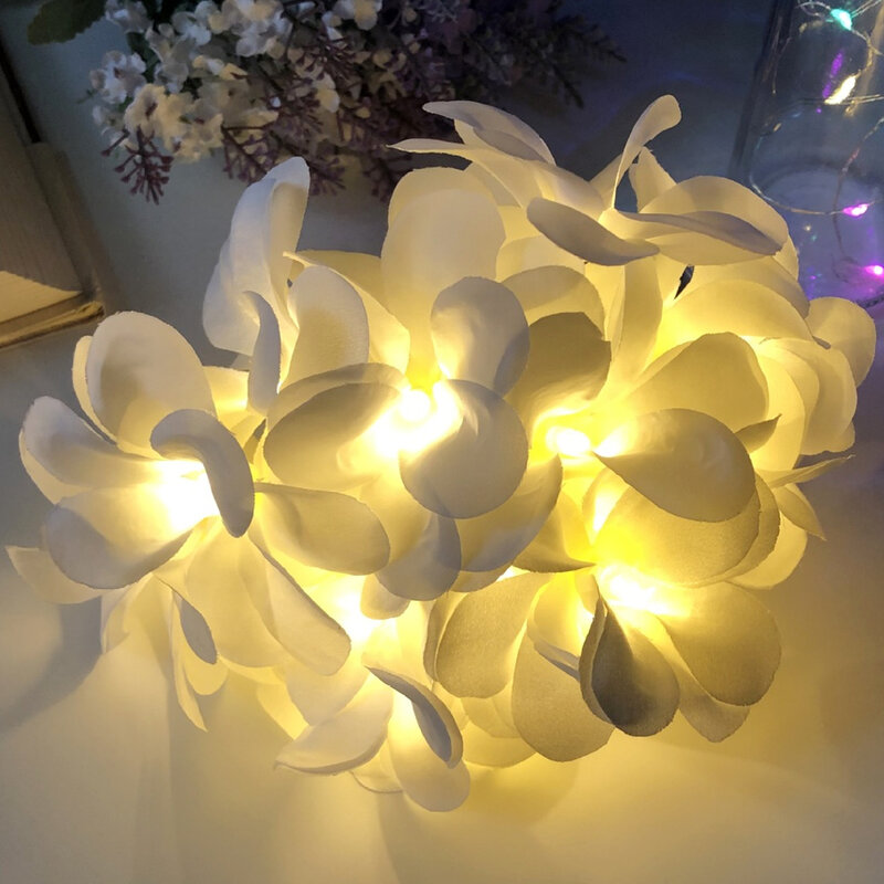 10/20 led floral luz da corda romântico artificial flor led fada luz para festa de natal fontes iluminação decoração do feriado