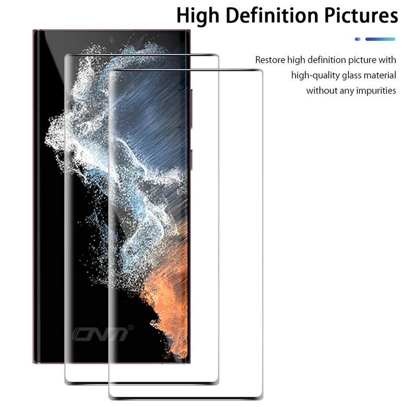 3D Gehard Glas Beschermfolie Voor Samsung Galaxy S21 S22 Ultra Gebogen Rand Volledige Dekking Screen Protector Accessoires