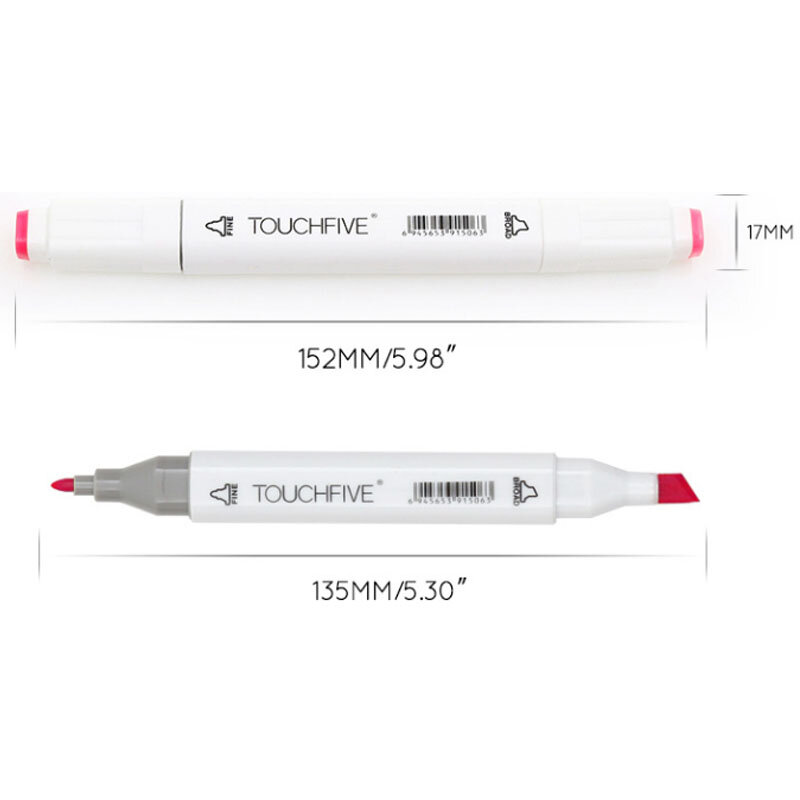 Touchfive-デュアルヘッドペンセット,12-168スケッチペン,アートマーカー,学生用描画マーカー,学用品