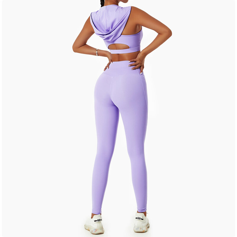 Conjunto de yoga sem costura 2 pçs feminino sutiã esportivo colete cintura alta legging shorts outfit gym definir push up roupas de treino de fitness roupas esportivas