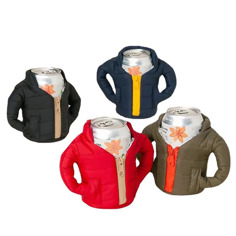 1PC Beverage Jacket Insulated Can Cooler Beer Insulation Hide A Beer Can Thermocoolers Beer Clothes Beer Jacket For Beer Drinks