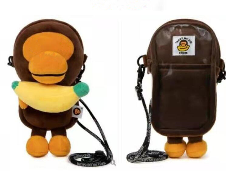 Bolso de hombro de Animal pequeño para niños y niñas, bolsa de compras para teléfono, regalo, Mini monedero, color marrón, novedad de 2021