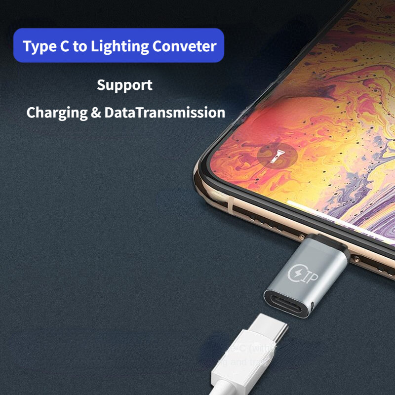 OTG Phone Adapter Lighting Male To Type-C Cable For phone XS USB C To lighting Connector For Huawei P30 Cable Converter