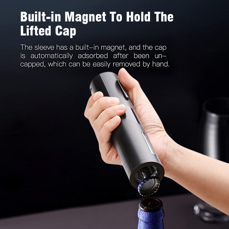 Pembuka Anggur Merah Elektrik Pembuka Botol Otomatis untuk Anggur Merah USB Pengisian Anggur Pembuka 4 In 1 Aksesori Dapur Gadget
