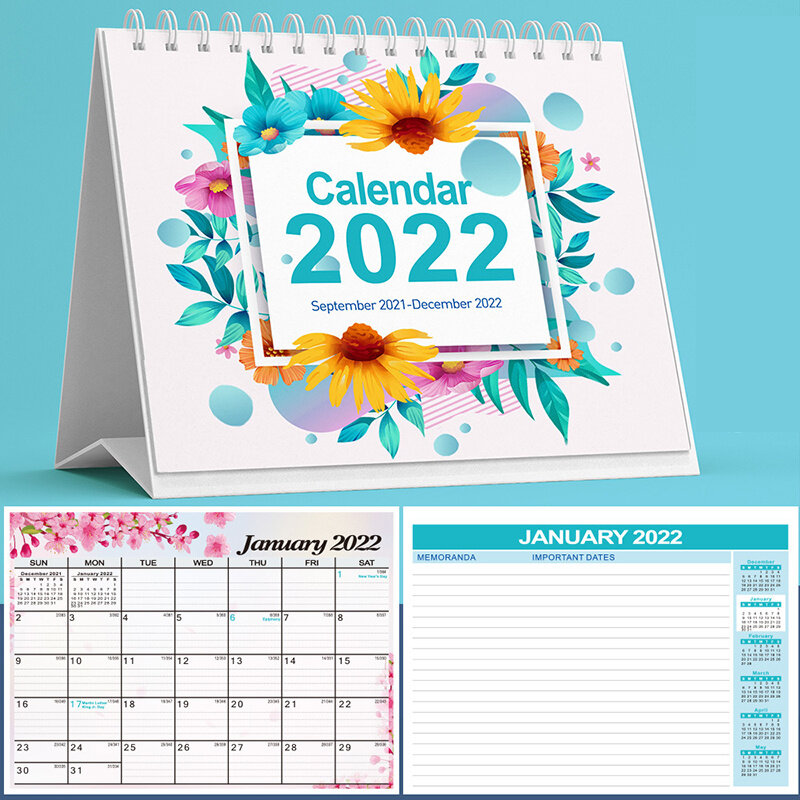 2021 2022 Desk Calendar Double Side Flip Table Calendar Daily Scheduler Table Planner Yearly Agenda Organizer With Memo Pages