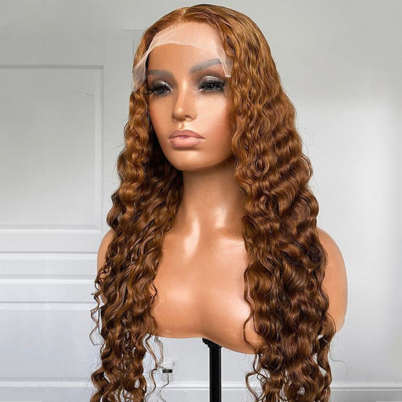 Женский синтетический парик, 26 дюймов, длинный, оранжево-коричневый, с мелкими волосами, плотность 180