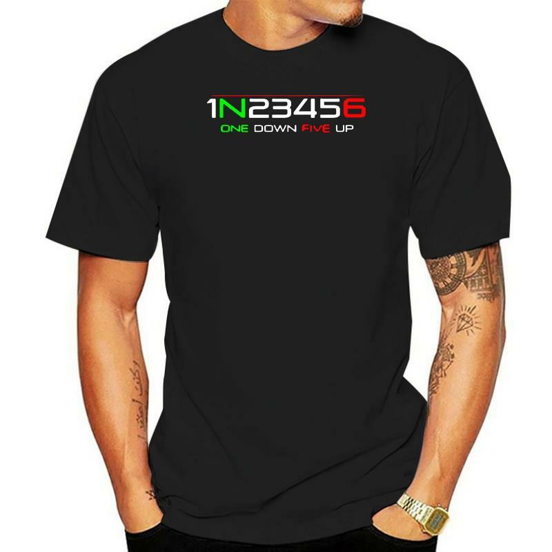 T-shirt moto 1 n23456 1 N 2 3 4 5 6 ingranaggi neri