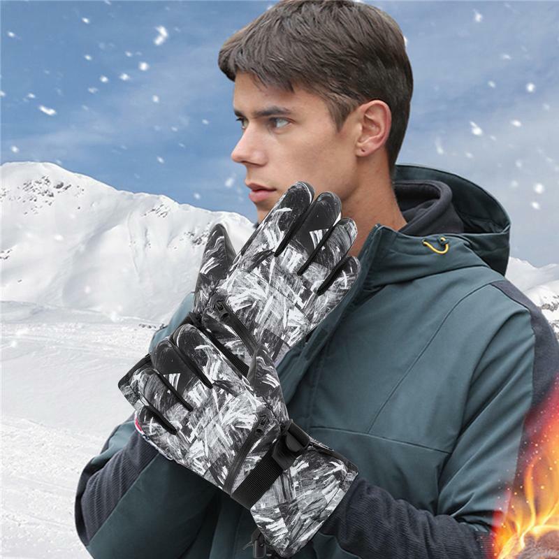 Перчатки для лыжного сноуборда водонепроницаемые лыжные перчатки теплые аксессуары для холодной погоды утолщенные теплые перчатки ветрозащитные мягкие перчатки для сенсорного экрана