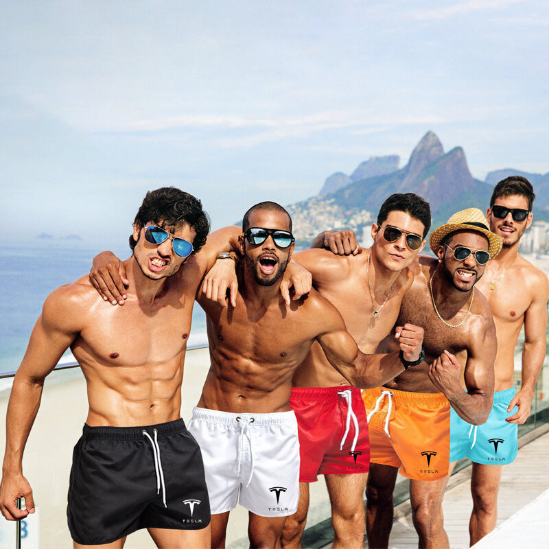 2023 męskie spodenki do pływania letnie kolorowe stroje kąpielowe męskie kąpielówki seksowne szorty plażowe deska surfingowa spodnie odzież męska