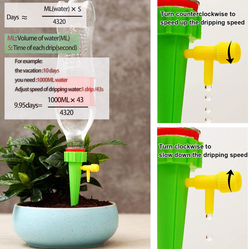1/3Pcs สวนอัตโนมัติหยดระบบชลประทาน Self Watering Spike สำหรับพืชดอกไม้เรือนกระจก Auto Water Dripper อุปกรณ์