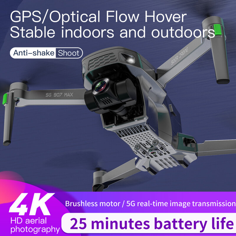ZLL-Dron SG907 MAX / SG907 SE con GPS, cuadricóptero con cámara 4K, cardán de 3 ejes, flujo óptico sin escobillas, 5G, WiFi, FPV, VS KF102 RC