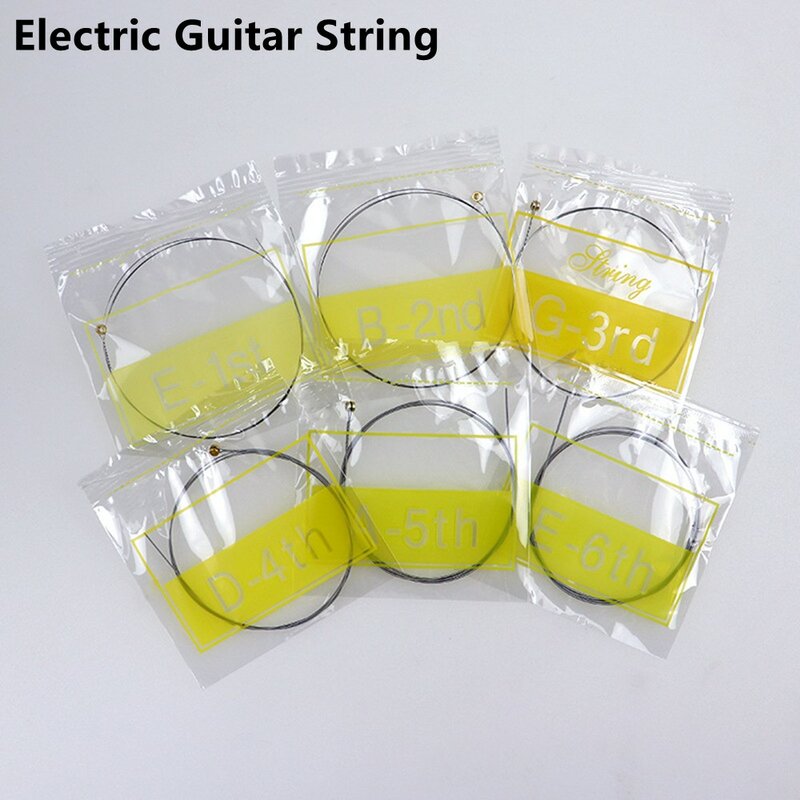 6pcs/set Electric Guitar Strings Replacement Steel String Corrosion Resistance Durable Musical Instrument Guitar Part Accessory