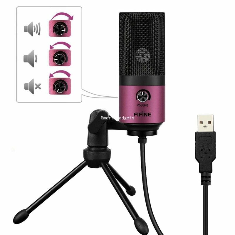 Micrófono de grabación de condensador USB para ordenador portátil, estudio cardioide de Windows, grabación de voz sobre, Video-K669