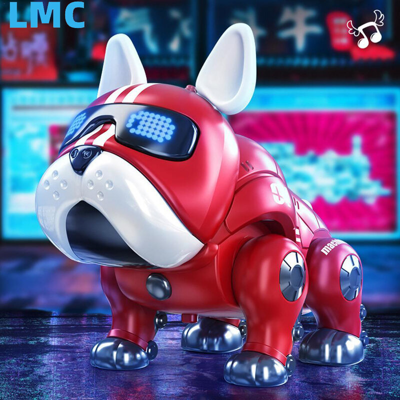 เพลงเต้นรำ LMC หุ่นยนต์บูลด็อกอัจฉริยะสุนัขโต้ตอบกับของเล่นแสงสำหรับเด็กปฐมวัยของเล่นเด็ก...
