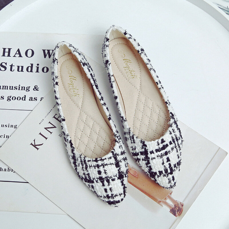 Tophqws mulher sapatos lisos primavera 2022 moda coreana elegante loafers rasos feminino ballet apartamentos casual deslizamento em sapatos de grife