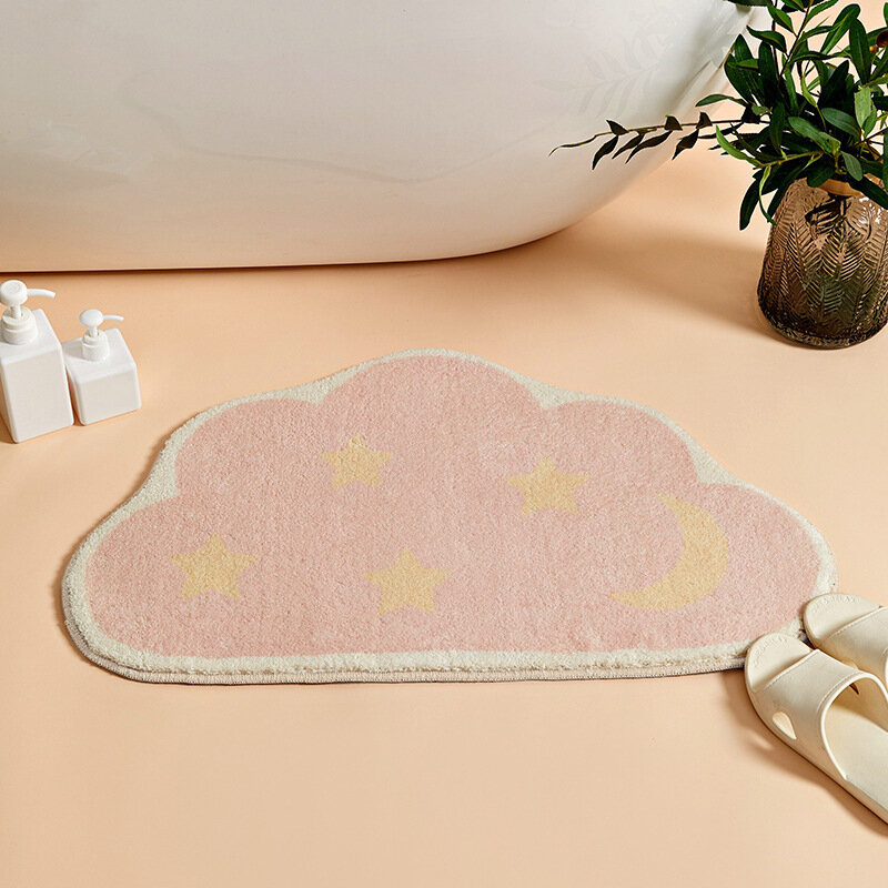 Cute White Cloud comodino tappeto Cartoon bagno tappetino antiscivolo imitazione Cashmere addensato soggiorno creativo tappeto domestico