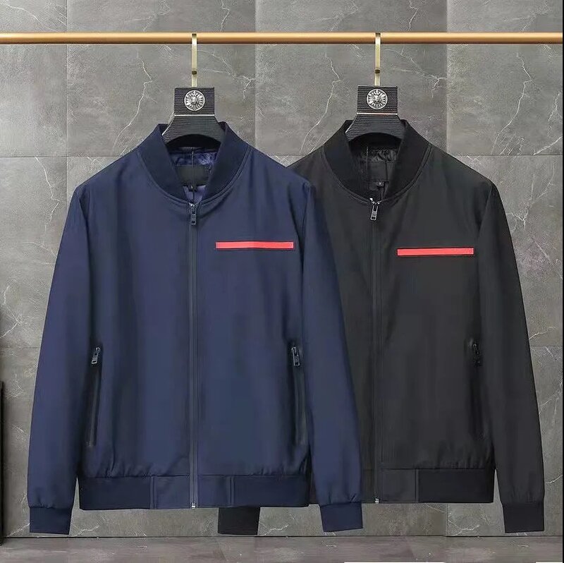 Luxury High-end Men's jacket P family letter thin baseball collar jacket men spring and summer