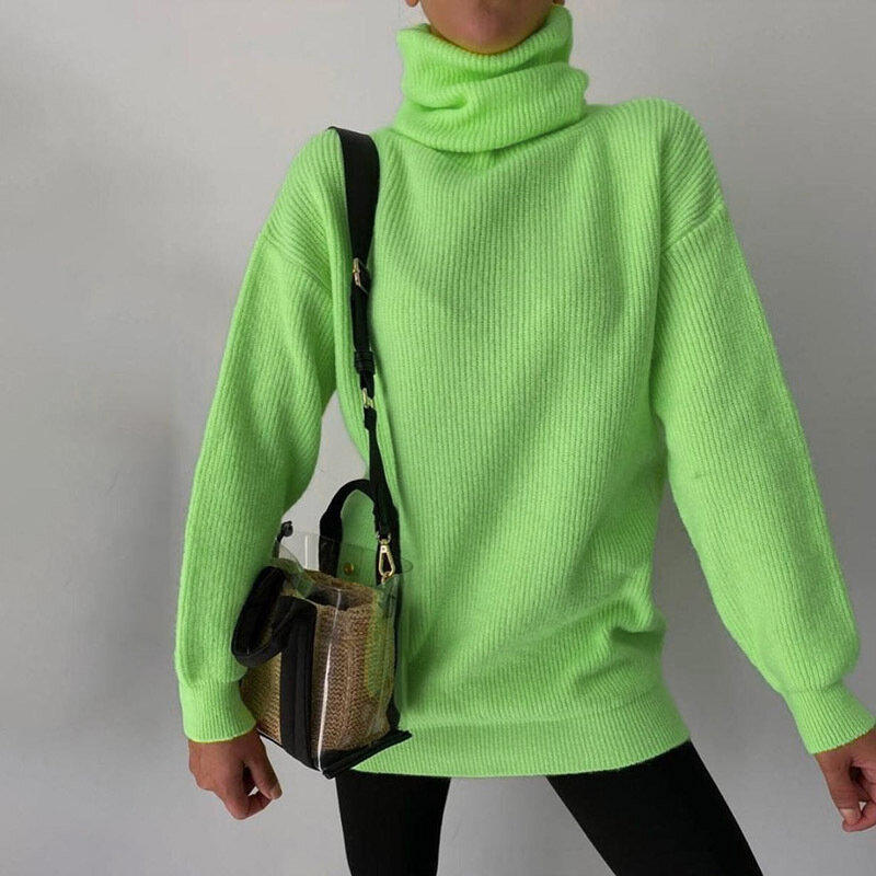 Sweter damski jesienno-zimowy 2022 dorywczo luźny wełniany sweter hurtowy Dropshipping
