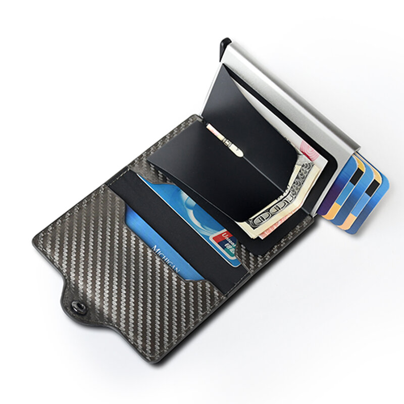 男性と女性のためのRFIDカードホルダー,Airタグ付きの薄い革の財布,2022